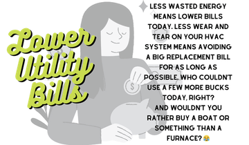 Lower Utility Bills benefit graphic
